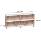 Beleduc Furniture - étagère en bois Palermo -pour salle de classe à 5 cubes et 2 couches à dos fermé - grain naturel-Utilise des peintures et des colorants non toxiques