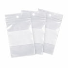 KL Rubber - Sac refermable en polyéthylène avec bloc d’identification blanc et trou de suspension - 2 Mil - 2 x 3 po - paquet de 1000-Approuvé pour le contact direct avec les aliments