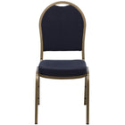 Flash Furniture – Chaise banquet empilable à dossier en dôme, siège en tissu bleu 2,5po, armature dorée (FDC03AGH203774)-Chaise de banquet multi-usages