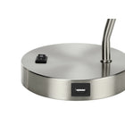 Monarch Specialties - Luminaire - 17 po H Lampe De Table - Port Usb Inclus - Métal Nickelé - Abat-Jour En Nickel - Moderne-Dimensions assemblées : 11,75 po L x 6 po L x 16,75 po H. base : 6 po L x 6 po L x 1,25 po H. abat-jour : 6 po L x 6 po L x 5,5 po H