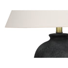 Monarch Specialties 24" H Table Lamp - Black Ceramic / Ivory / Cream Shade-Assembled dimensions: 17 in. L x 17 in. W x 24 in. H. base: 8.5 in. L x 8.5 in. W x 13.5 in. H. shade: 17 in. L x 17 in. W x 10 in. H