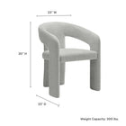 Modway - Oslo Tonneau Tissu tapis Chaise d’accent pour salle à manger - Gris colombe-Rembourrage certifié OEKO-TEX® STANDARD 100