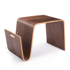 Manhattan Comfort Brookside 25.6" Mid-Century Modern End Table - Walnut-Mid-Century Modern Coffee Table Perfect for Living Room Use