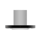 Fotile - Hotte aspirante Perimeter Vent Series en acier inoxydable - 36 po-Acier inoxydable et verre trempé noir