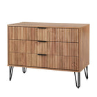 Manhattan Comfort - Dumbo commode moderne et commode haute à 5 tiroirs - brun doré - ensemble de 2-Parfait pour le rangement dans la chambre, les lampes ou les objets de décoration