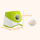 PawHut Automatic Dog Ball Launcher with 5 ETPU Tennis Balls - Green-Only launches when a ball's detected, quieter operation helps shy dogs play with ease 
