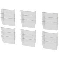 Storex Unbreakable Wall Pockets Letter - Clear - 3 Pack-Letter Size