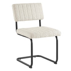 Modway Parity Boucle Dining Side Chairs - Black/Ivory - 2 Pack-Assembly Required