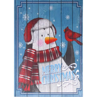 Mill Brook Studio Christmas Greeting Cards/Envelopes - 5-3/8" x 7-3/4" - Penguin and Cardinal - 18 Pack-Card shop quality greeting cards