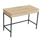 Staples Writing Desk with Charging Station-4-point base and metal frame create sturdy construction