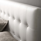 Modway Emily Upholstered Vinyl Queen Headboard - White-Smooth vinyl upholstering