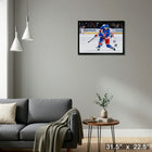 Will Cuylle New York Rangers - Framed Canvas - 31" x 22"-Ready to hang - arrives fully assembled