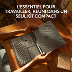 Logitech - Casa Pop-Up Desk - Noir-Un fonctionnement exceptionnel sur toutes les surfaces: libérez votre plein potentiel où que vous soyez chez vous: sur la table à manger, sur un plan de travail en hauteur ou simplement dans un endroit au soleil 