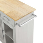 Modway Culinary Kitchen Cart With Towel Bar - White Natural-10
