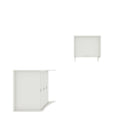 Manhattan Comfort Coney Mid-Century Modern Dresser and Nightstand Set - White-Perfect for Bedroom Storage, Lamps or Display Items.