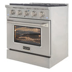 Kucht 30" KDF Series Pro Style Propane Gas Dual Fuel Range - Stainless Steel-2 Years Limited Manufacturer Warranty