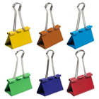 JAM Paper - Assortiment de pinces à baguette colourées - grandes - 1 1/2 po (41 mm) - couleurs arc-en-ciel assorties - 72 pinces/paquet-Taille : Grande 1,6 po (41 mm) | Reprend facilement sa forme lors du retrait