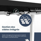 MotionGrey - Bureau assis-debout électrique à double moteur, réglable en hauteur, 165 po de largeur - Cadre blanc-8