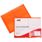 JAM Paper Plastic Envelopes with 2.63 Expansion, Elastic Closure, Letter Booklet, 9.75 x 13, Orange Poly, 12 Pack (218E25org)-4
