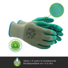 SHOWA - Gant en nitrile gaufré EBT microporeux et durable - Doublure en maille polyester - Vert - Taille XL-Préhension en S Gaufrée
