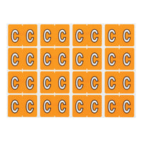Pendaflex A-Z Light Orange End Tab Filing Labels - C - 240 Pack-Compatible with DataFile L8701 series labels