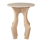 Zuo Eda Side Table - White/Natural-3 year limited warranty