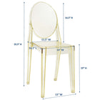 Modway Casper Dining Side Chair - Yellow-Stackable up to 4 Chairs