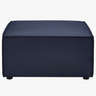 Modway Saybrook Outdoor Patio Upholstered Sectional Sofa Ottoman - Navy-Aluminum Metal Frame