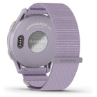Garmin - Approche J1 Lunette en aluminium argenté avec bande en tissu ComfortFit lilas-Interface simplifiée: L'affichage se concentre sur les informations les plus importantes pour faciliter la prise de décision