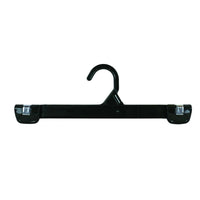 Eddie's 12" Bottom Hangers With Push Clips and Plastic Hook - Black - 200 Pack-Bottom Hanger With Push Clips and Plastic Hook