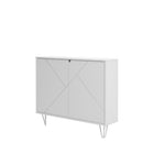 Nexera Slim 2-Door Storage Accent Cabinet - Floating And Wall Mount Bar - White-Designed and made in Canada with CARB II/FSC Certified particle board and MDF materials.  Ships in 24-48H from order date. Assembly required