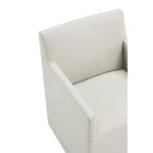 Manhattan Comfort - Chaise de salle à manger moderne Anna Square 58 cm en similicuir avec accoudoirs - Gris pierre-Garantie limitée du fabricant de 30 jours