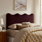 Modway Athena Stain-Resistant Performance Velvet Full Size Headboard - Mulberry-Dense Foam Padding