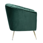 Manhattan Comfort - Rosemont fauteuil d’appoint moderne du milieu du siècle de 32,28 po en velours vert et or, lot de 2-Poids maximal : 300 lb Hauteur du siège : 18,9