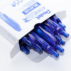 Pentel EnerGel-X Retractable Gel Roller Needle Tip - 0.5 mm - Blue - 12 Pack  -Liquid gel ink dries so fast even left-handed writers love it - no smears, no smudges, no globs