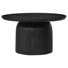 Modway Holloway 30" Round Wood Coffee Table - Black-30-Inch Round Coffee Table