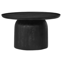 Modway Holloway 30" Round Wood Coffee Table - Black-30-Inch Round Coffee Table