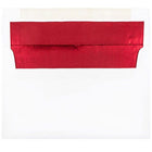 JAM Paper A9 Foil Lined Invitation Envelopes - 5.75" x 8.75" - White with Red Foil - 25 Pack-Colour: White with Red Foil Lining, Foil gives envelope natural looking shine