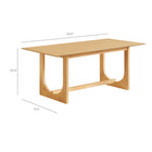 Modway Ashcroft Rectangular Dining Table - 69" - Oak-Seats 4–6 People