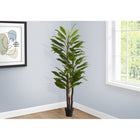 Monarch Specialties 83" Artificial Indoor - Dracaena Tree - Floor - Black Pot-Crafted using quality and durable materials, this faux floor plant is solidly fixed in a classic 8" plastic black pot for a completely realistic look