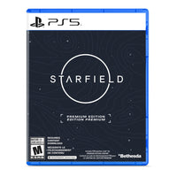 Starfield Premium Edition for PlayStation 5-Premium edition includes: Starfield base game, Terran Armada story DLC (upon release), Shattered Space story expansion, 1,000 Creation Credits, Constellation Skin Pack, Equinox laser rifle, spacesuit, helmet and boost pack, and access to Starfield digital artbook and digital original soundtrack