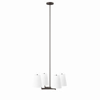 Modway Mercer 4-Light Pendant Light - White/Bronze-Modern 4-Light Pendant
