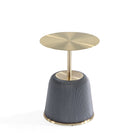 Manhattan Comfort Anderson 15.75" Modern Leatherette Upholstered End Table - Grey-Mix and Match with Manhattan Comfort Coffee Tables
