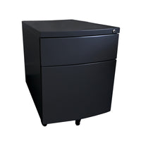 Heartwood - Caisson mobile/classeur Titan en métal - Fini Noir-Configuration Tiroir/Classement pour un rangement polyvalent