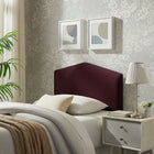 Modway Cosette Performance Velvet Twin Size Headboard - Mulberry-Adjustable Height