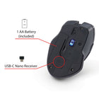 Souris USB-C Blue LED sans fil de Verbatim - Rouge-Compatible avec plateformes Mac et Windows