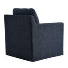 Modway - Serene Revêtement en tissu Fauteuil pivotant - Bleu ardoise-Socle pivotant en métal