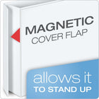Cardinal 4" White Freestand Binder with Slant-D Rings-Clear overlay holds custom title sheets