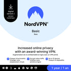 NordVPN Basic VPN Service Subscription - 1 Year - 10 Devices [Digital Download]-Valid email address must be provided at checkout