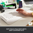 Logitech Signature K650 Comfort Full-Size Wireless Keyboard with Wrist Rest - Off-White-Achieve more with less effort: Wireless full-size keyboard layout with convenient access to all the right shortcut keys, save time with commands like mic mute, unmute, screenshot, and web navigation